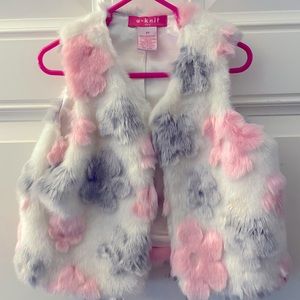 Girls size 2T fluffy vest